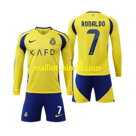 Maillot de Foot Al Nassr Cristiano Ronaldo 7 Domicile 2024-25 Manches Longues - Enfant
